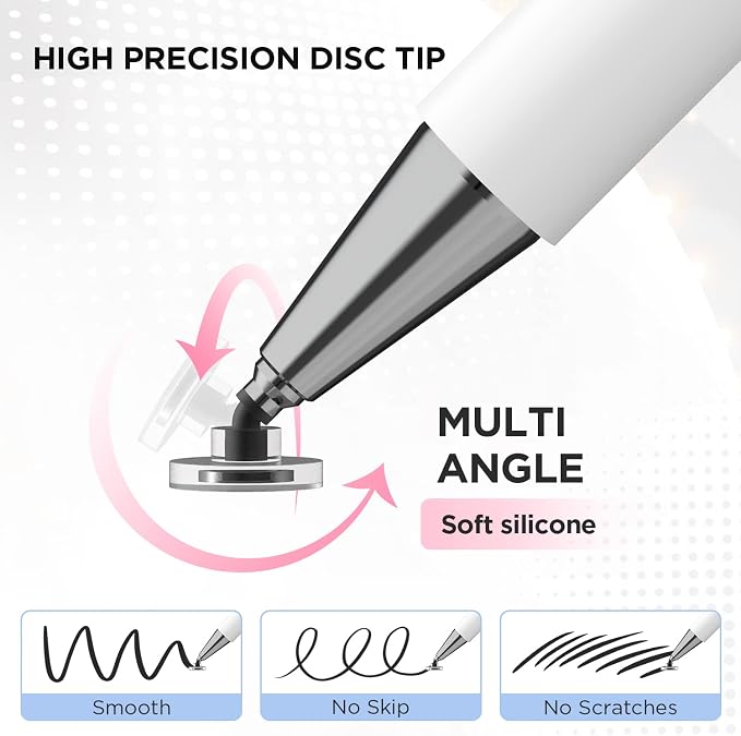 OASO Stylus Pen for Touch Screens, Disc Tip & Magnet Cap Styli Pencil Compatible - Image 5
