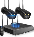 《130°Wide Angle》Wireless Security Camera System Outdoor, Wireless Cameras by OHWOAI