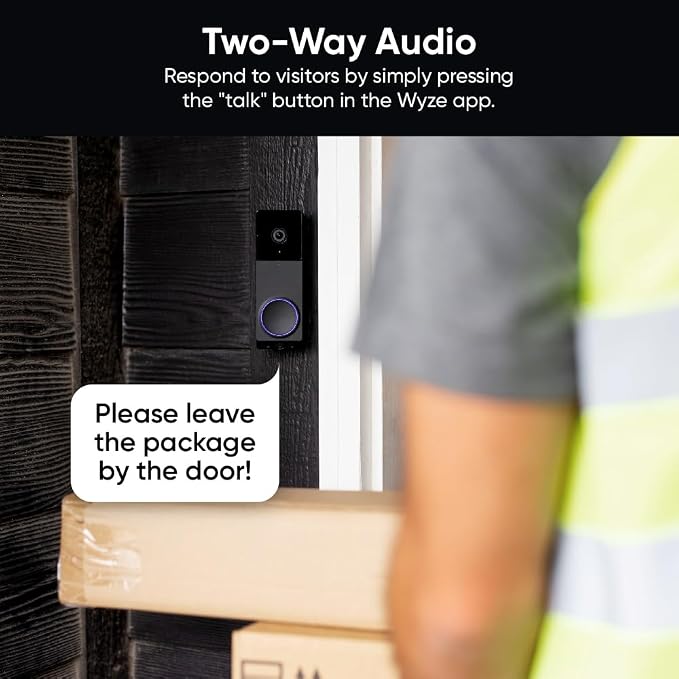 WYZE Wireless Duo Cam Video Doorbell, Battery Powered, 2K Full HD Video - Image 7