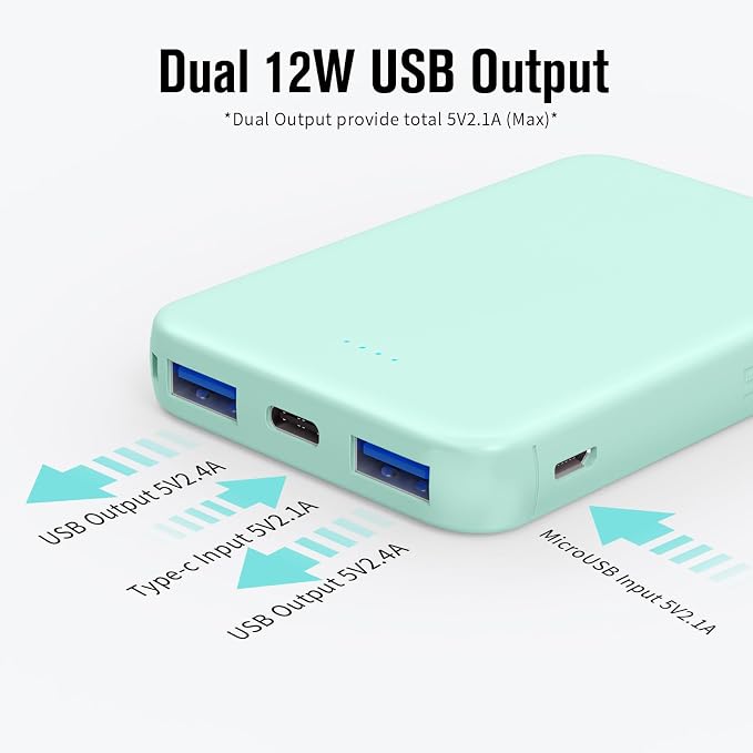 VANYUST S22 Portable Charger, Mini Colorful Power Bank, PowerNano, 5000mAh External Battery Pack Compatible with iPhone 15/14/13/12/11/X All Series and Android Phone - Image 3