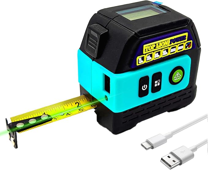 2 in 1 262ft Green Laser Tape Measure by Unknown