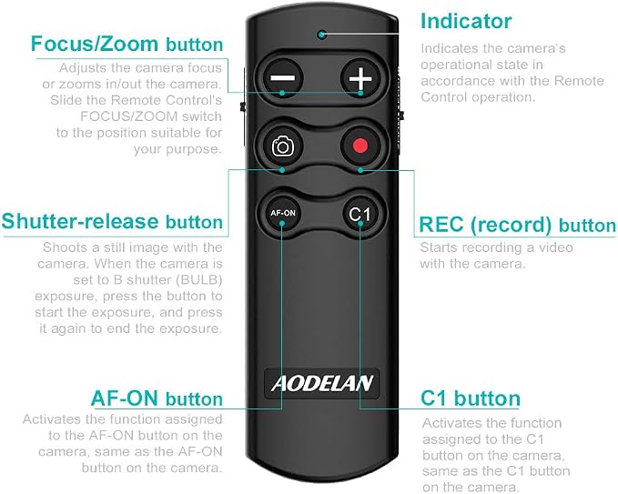 AODELAN Wireless Remote Control Camera Shutter Release - Image 7