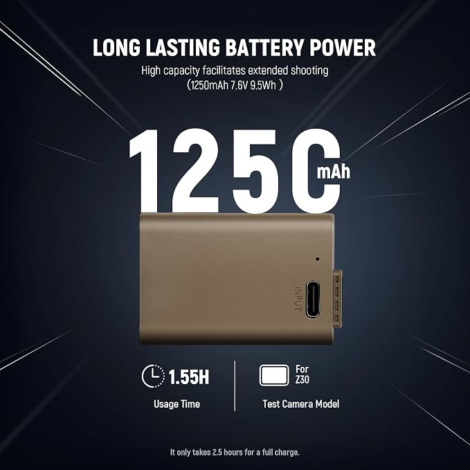 NEEWER Zfc Z30 Z50 Replacement Battery 1250 mAh EN-EL25, Compatible - Image 4