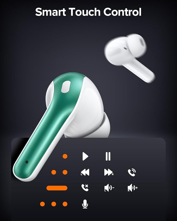 TAGRY Bluetooth Headphones True Wireless Earbuds 60H Playback LED Power Display Earphones with Wireless Charging Case IPX5 Waterproof in-Ear Ear buds with Mic for TV Smart Phone Laptop Computer Sports - Image 6