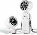 Diveblues Portable Handheld Turbo Fan, 5 Gear Wind, Battery Operated, Up to 12 Working Hours, 3 IN 1 Hand Fan with Air Turbo Tech Cooling Fan for Outdoor Activities, Travel, Working, Silvery white by Diveblues
