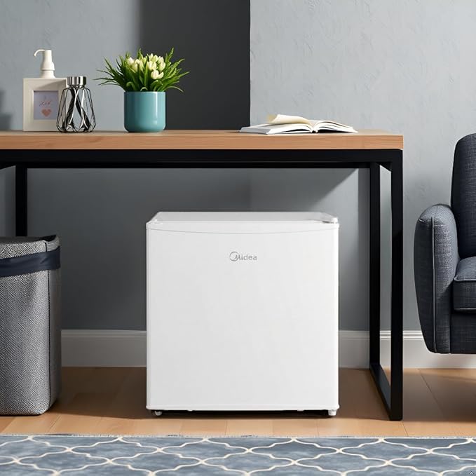 Midea 1.7 Cu.ft Mini Fridge, Energy Star Certified, Low Noise for Bedroom | Adjustable Thermostat, Reversible Door,Ideal for Dorm, Office,White - Image 7