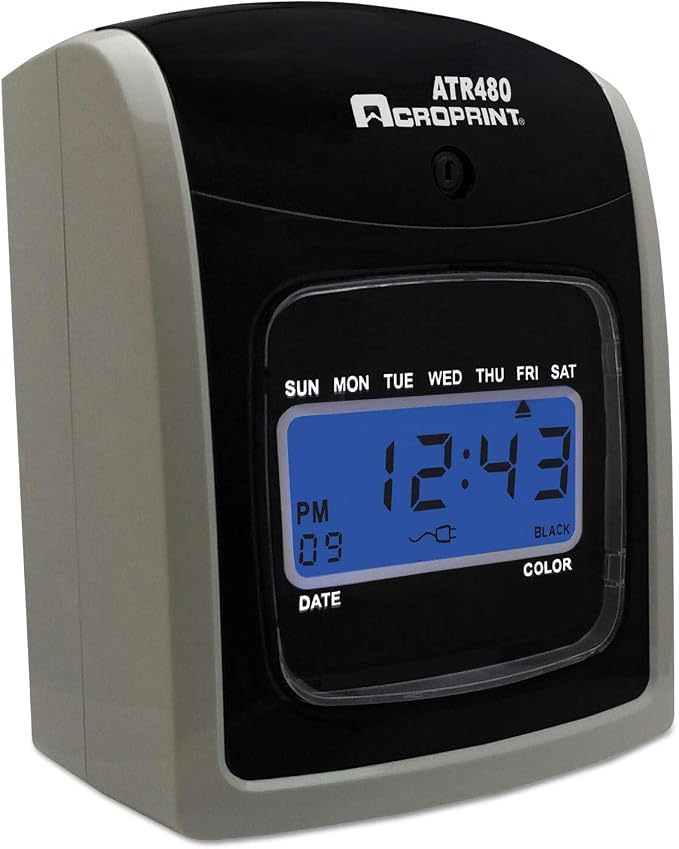 Acroprint ATR480 Totalizing Time Clock Machine – Automatic Employee Attendance - Image 3