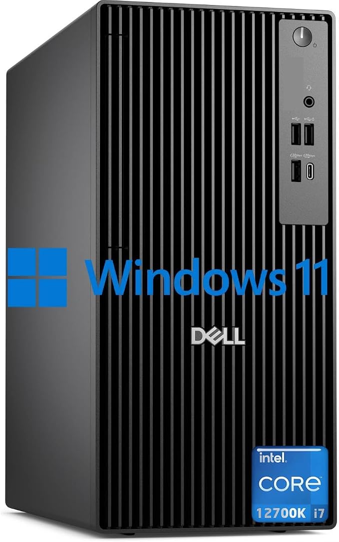 Dell Pro Business Desktop, New OptiPlex Version, Intel I7-12700K(25MB Cache, 12 Core, 20Threads), Ultra-Quiet Design, Dual 4K Monitor Support, Ethernet, Windows 11Pro (64GB RAM | 4TB SSD) by Dell