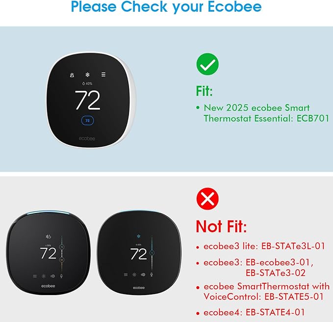 CaseBot Wall Plate for New 2025 ecobee Smart Thermostat Essential Thermostat - Image 2