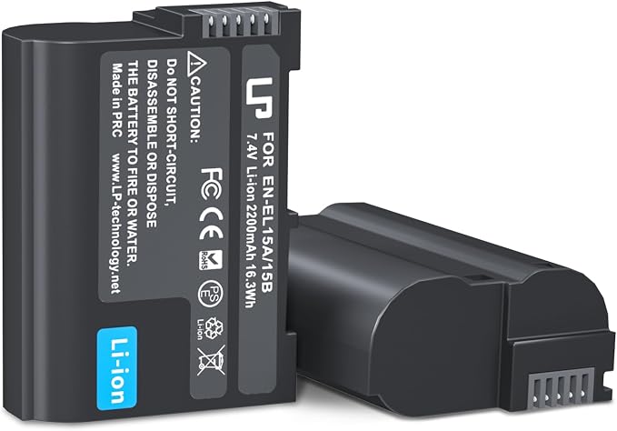 EN-EL15 Battery Pack, LP 2-Pack EN-EL15 EN EL15a Rechargable Li-ion Replacement by LP