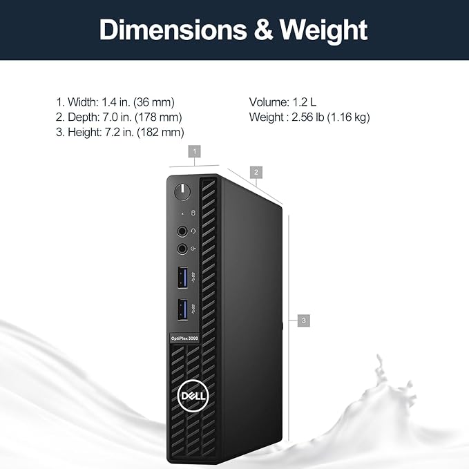 Dell OptiPlex 3080 Micro PC | Intel Core i5-10500T | 8GB RAM | 256GB SSD | Windows 11 Pro | Wi-Fi+ BT | Mini Desktop Computer (Renewed) (8GB RAM + 256GB SSD) - Image 4