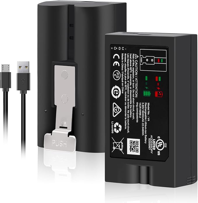 1-Pack Replacement V4 Battery for Ring-Video Doorbell 1/2/3/3Plus/4, Spotlight by RDSJ