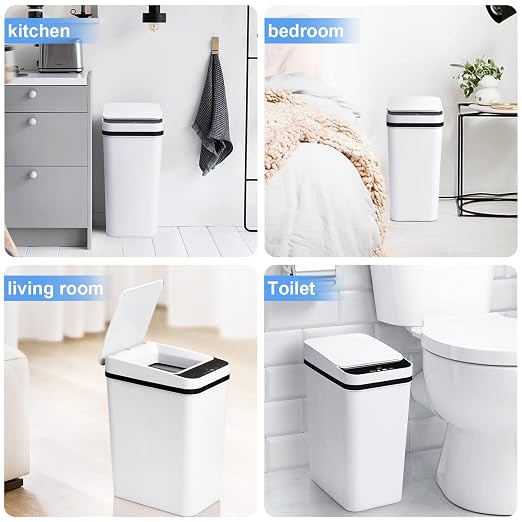 Anborry Bathroom Automatic Trash Can 3 Pack 2.2 Gallon Motion Sensor Touchless - Image 7