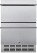 24 Inch Double Drawer Fridge, Stainless Steel Outdoor Beverage Refrigerator for Patio and Kitchen, Freestanding or Built-In, Mobile Grid Organizer, Home and Commercial Use by MZAVP