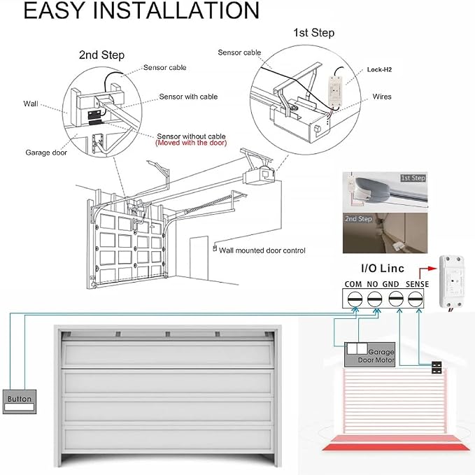 5V WiFi Smar Garage Door Opener Remote Controller, Monitor Garage Open Close - Image 5