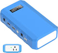 Portable Power Station with AC Outlet, Powkey 65W/110V External Battery Pack 24000mAh/88.8Wh Power Pack, Portable Power Source Supply Backup for Outdoor Tent Camping Home Blue by POWKEY
