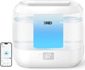 Dreo Smart Humidifiers for Bedroom, Top Fill 4L Supersized Humidifier Large Room with 28 dB, 36H Runtime, Touch/APP/Voice Control, Nightlight, Cool Mist Humidifiers for Baby, Plants, Indoor, White by DREO