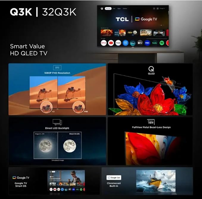 TCL 32-INCH Class Q3K Series (1080p) FHD QLED Smart Google TV (2024) (Renewed) - Image 8