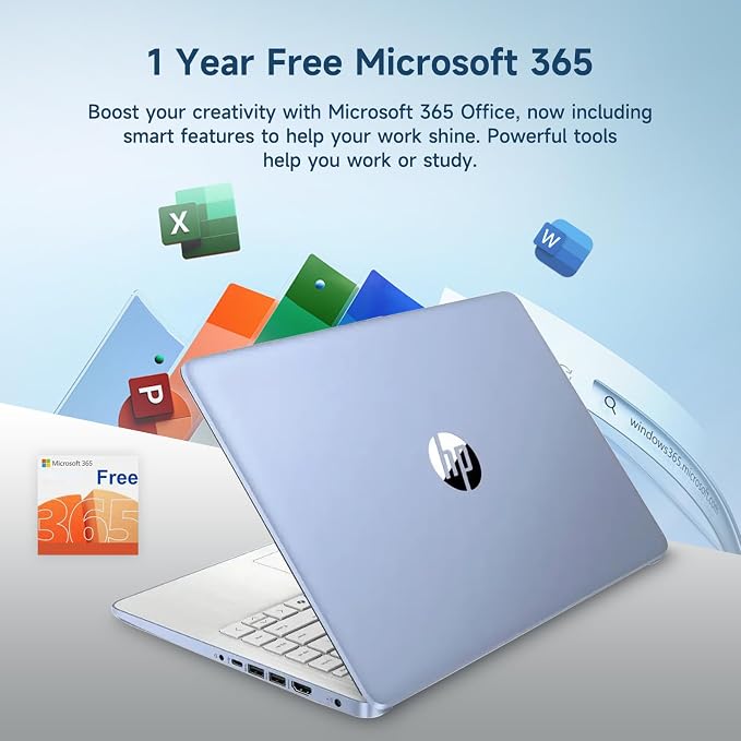 HP 14" Laptop, Intel Processor N150 (Beat i3) 4GB RAM 128GB UFS 1-Year Office 365 Copilot AI Win11 WiFi6 Computer for Creator Business Gaming Student - Image 2