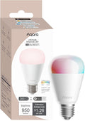 Aqara Thread/Zigbee Smart LED Light Bulb T2 E26, Tunable White, RGB Color by Aqara