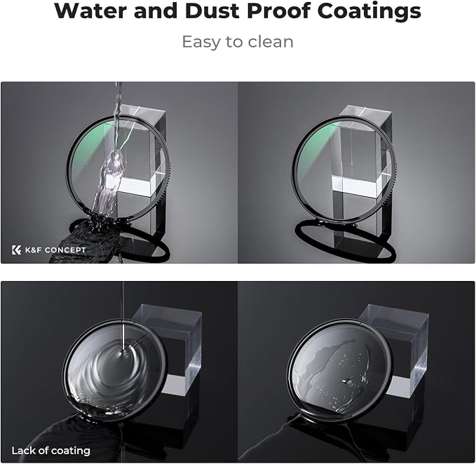K&F CONCEPT 62mm MC UV Protection Filter Shockproof Tempered Optical Glass - Image 6
