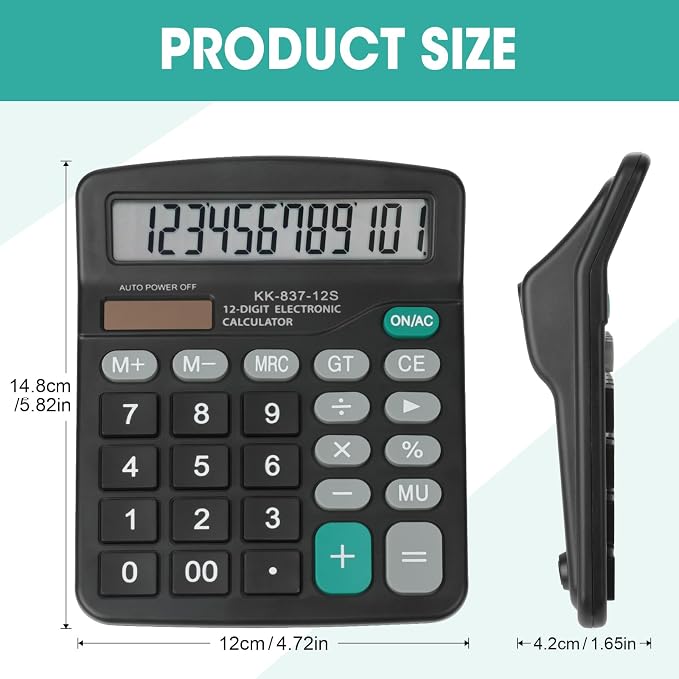8 Pack Calculator Bulk, 12 Digits Calculators Desktop - Image 5