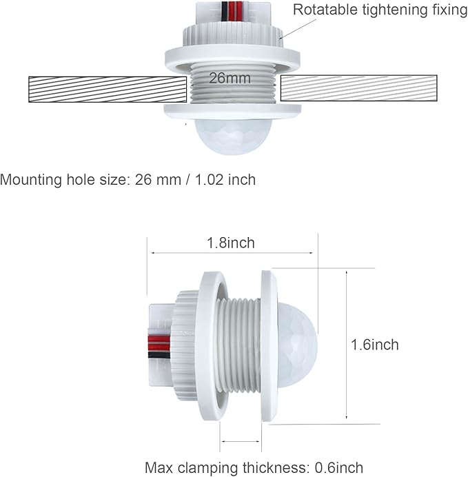 DC 12V/24V Motion Sensor Light Switch, PIR Smart Infrared Human Body Detection - Image 3