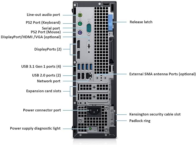 Dell OptiPlex 7070 SFF Desktop Computer PC, Intel 8 Core i7-9700 3.0GHz up to 4.70GHz,32GB DDR4 Ram New 1TB NVMe M.2 SSD,AX210 Built-in WiFi 6E,Windows 11 Pro, Wireless Keyboard & Mouse (Renewed) - Image 3