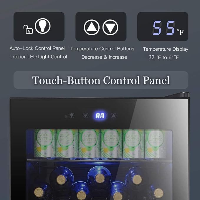 Antarctic Star Beverage Refrigerator -150 Can Mini Fridge for Soda Beer or wine,Small Drink Dispenser, For Office or Bar with Adjustable Removable Shelves，4.5 Cu. Ft. (Black) - Image 3