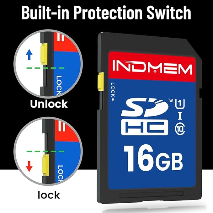 16GB SD Card, 2 Pack SDHC Flash Memory Cards UHS-I U1 Class 10 High-Speed Full - Image 6
