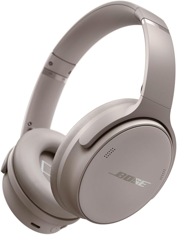 Bose QuietComfort Headphones - Wireless Bluetooth Headphones, Active Over Ear Noise Cancelling and Mic, USB-C Charging, Deep Bass, Up to 24 Hours of Playtime, Sandstone by Unknown