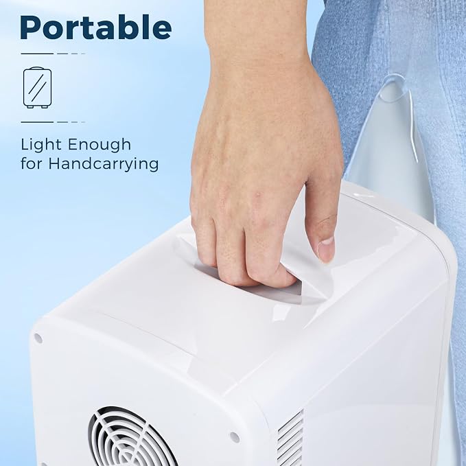 Antarctic Star Compact Refrigerator,Small Cooler for Cosmetics, Beverage and Food,Portable Mini Fridge,Skin Care 4L Capacity/6 Cans, Cooler and Warmer for Bedroom, Car, Office & Dorm,White - Image 5
