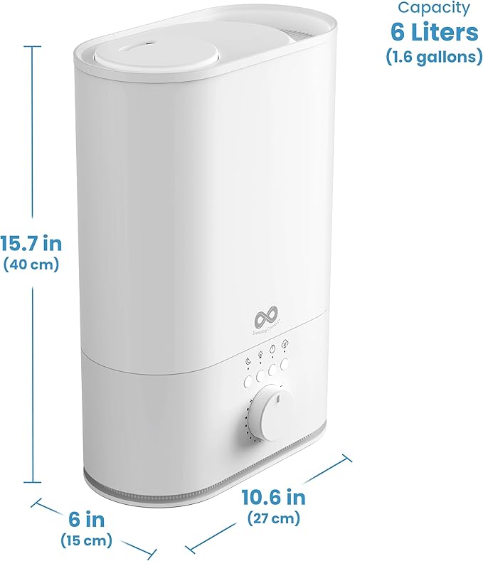 Everlasting Comfort 6L Humidifiers for Bedroom, Quiet 50HR Runtime No-Filter Supersized Cool Mist Humidifier Large Room for Whole House, Plants, Baby Nursery, Allergies, Dry Skin, Congestion, Indoor - Image 2