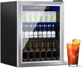 DOGHLY 72 Cans/1.7 Cu.Ft Beverage Refrigerator Glass Door Mini Fridge | Fast Cooling Mini Cooler with Adjustable Shelves for Soda, Beer, Wine, Low Noise Beverage Fridge for Home, Office,and Dorm by DOGHLY