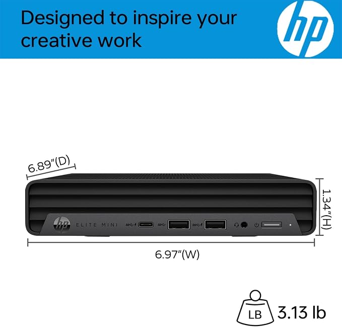 HP Elitedesk 800 G9 Mini PC, i5-14500, 32GB DDR5, 1TB SSD, Windows 11 Pro | Ultra-Compact & Silent Design Desktop Computer for Business, 3X 4K Display Support, Wired Keyboard & Mouse & Stand - Image 6