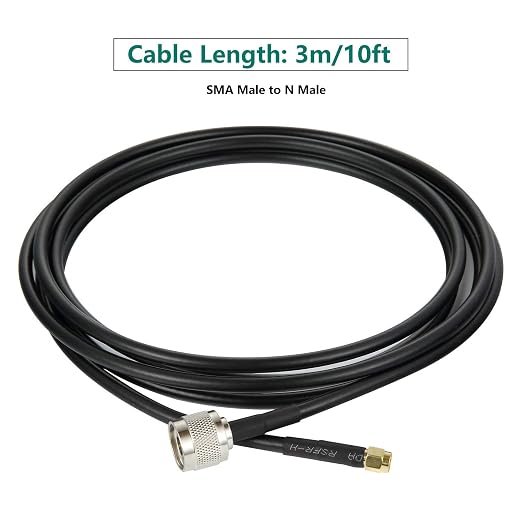 10ft N Male to SMA Male Cable, SMA to N Cable 50 ohm Ultra Low Loss KMR240 - Image 9