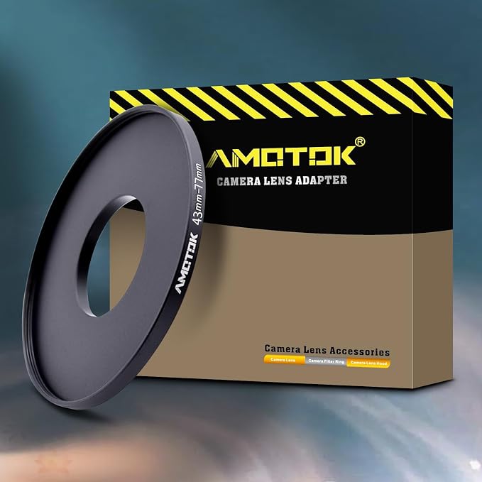 43mm to 77mm Lens adapter/43mm Lens to 77mm Camera Filters Ring Compatible All by AMOTOK