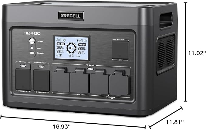 Portable Power Station 2400W, 1843Wh LiFePO4 Solar Generator UPS Home Battery Backup Power w/4 2400W AC Outlets (4800W Peak),2 PD100W, 2Hrs Fast Charging for Outdoor Camping, RV Travel,Emergency - Image 10
