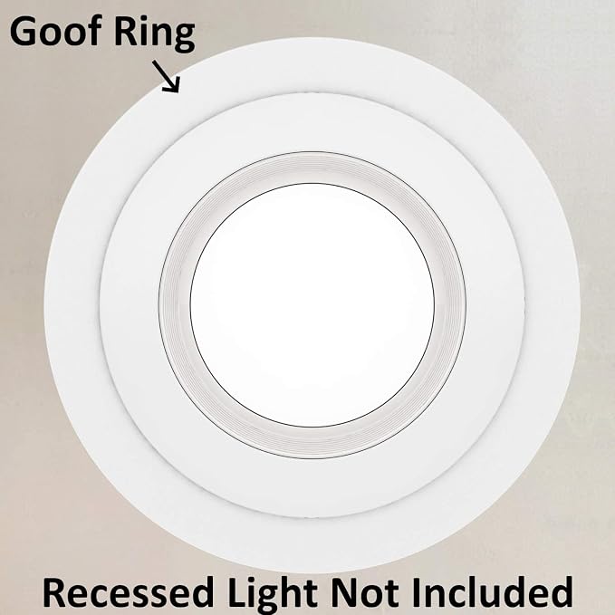 6 Pack Matte White Goof Trim Ring - Image 6