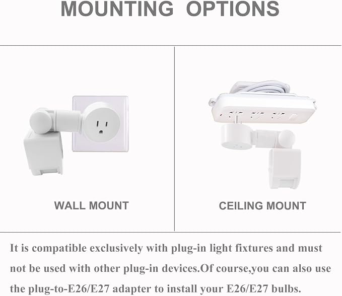 Plug in Motion Sensor Outlet Light Control, Indoor Motion Sensor Switch Plugs - Image 3