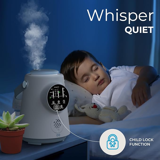 Everlasting Comfort 2.5L Top Fill Humidifier – Upgraded Easy to Clean 20HR Runtime Cool Mist Air Moisturizer for Bedroom, Home, Nursery & Large Room, Whisper-Quiet Soothing Hydration for Baby & Kids - Image 3