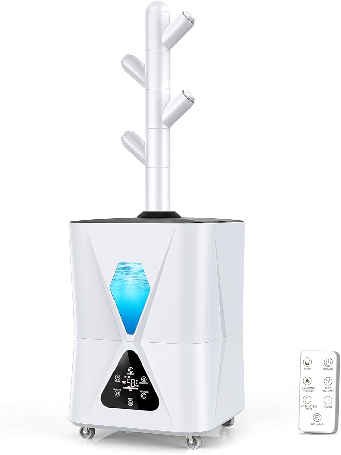 Humidifier Large Room,13L/3.43Gal 1400 sq.ft, Cool Mist Humidifiers for Bedroom with 1350mL/H Spray Output for Home, Office, Plants, Warehouse, House by LRAZU