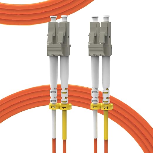 OM2 LC to LC Fiber Patch Cable 0.2m, Length Options:0.2m-20m, 1G/10GB 50/125 by KeepFlyFiber