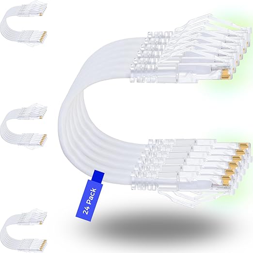Rapink Patch Cables Cat6/ Cat6a 0.5ft Slim, Cat6a Ethernet Patch Cable 10G by Rapink