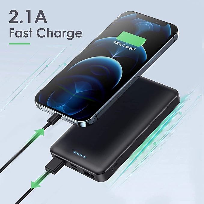 [2 Pack]Portable Charger Power Bank 10000mAh,Slimmer USB C in&Out Fast Charging Portable Phone Charger,Travel Essentials Backup External Battery Pack for iPhone 17/16/ 15/14/13/12,Galaxy S24,Android - Image 6