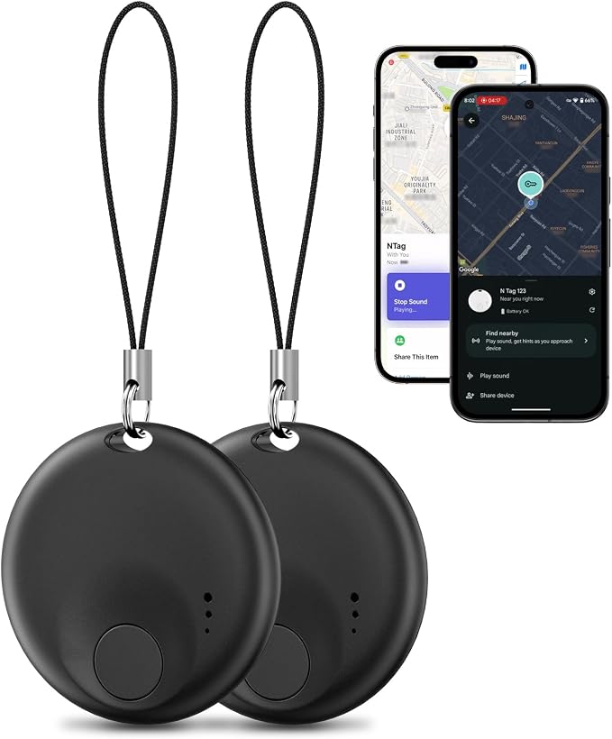 Tracker Tags - 2 Pack for Android & iOS Find My Apps, Item Finder for Keys by Unknown