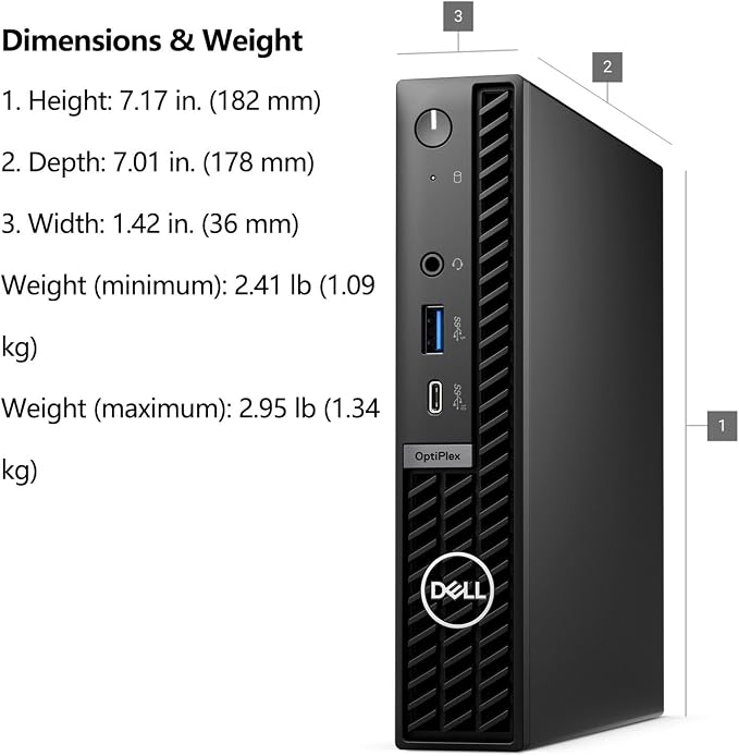 Dell OptiPlex MFF 7000 Mini Desktop Computer 16GB DDR5 RAM, 256GB PCIe SSD | Compact for Office & Workspace, 2026 Copilot AI, WiFi 6E, Triple Monitor Support, Windows 11 Pro - Image 5