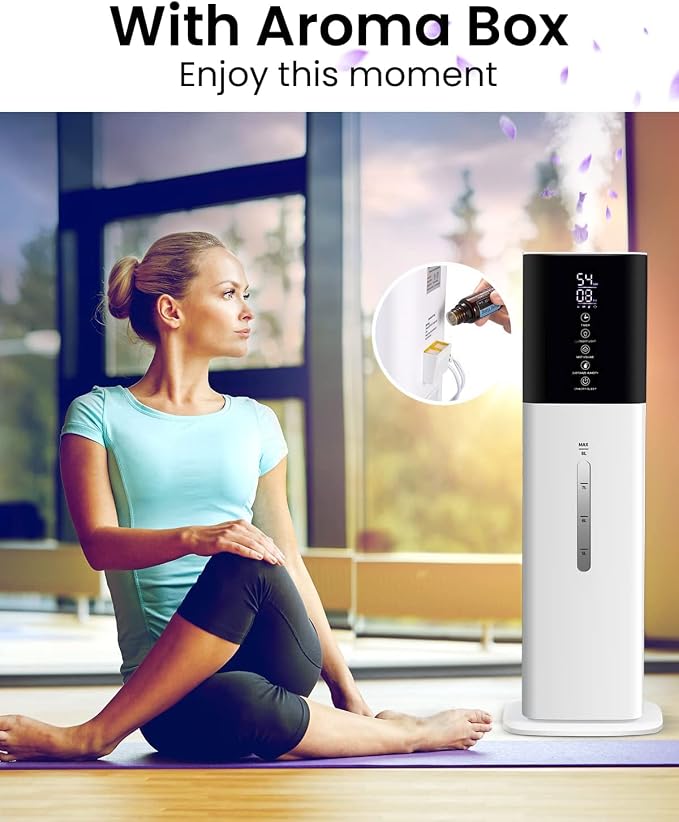 2.11Gal Ultrasonic Cool Mist Humidifier with Timer and Humidistat for Large Rooms - Home, Bedroom, Baby, Adults, Plants - Image 7