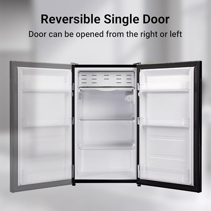 3.2 Cu.Ft Mini Fridge, Small Refrigerator with Single Door & 7 Level Adjustable Thermostat, Mini Fridge for Badroom, Office, Dorm, Apartment, Black - Image 6