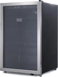 BLACK+DECKER 4.4 Cu. Ft. Beverage Cooler, BDB44LS | Beverage Fridge with Double Pane Glass Door, Drink Fridge with 160-Can Capacity for Home Bar and Home Office with LED Display by Unknown